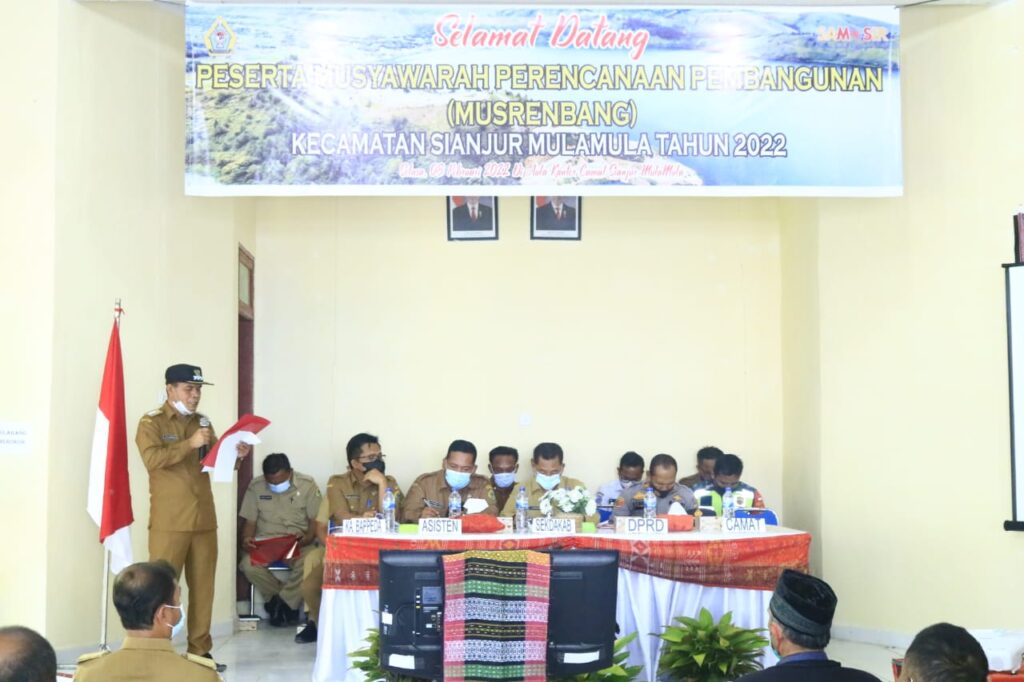 Musrenbang Kecamatan Sianjurmula-mula untuk menampung usulan-usulan Pembangunan Kecamatan