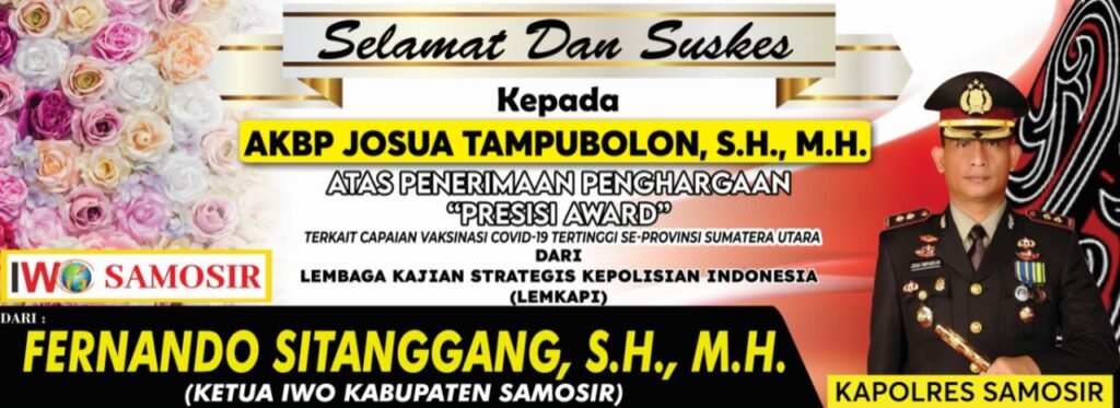 IWO Samosir Apresiasi Kapolres Samosir Terima Penghargaan Presisi Award dari LEMKAPI