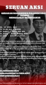 Gerakan Mahasiswa Palangkaraya Menggugat Rezim Rakus