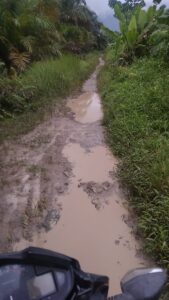 Warga Minta Pemerintah Untuk Perbaikan Jalan Rusak Parah Dusun Peranginan Menuju Desa Teluk Binjai