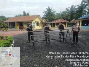 Antisipasi Gangguan Kamtibmas,Personil Polres Asahan Dan Polsek Melaksanakan Pengamanan di Mako