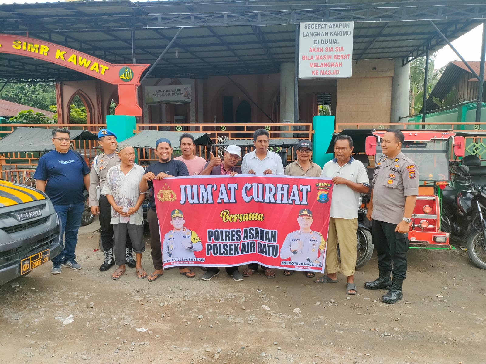 Menampung Aspirasi Tukang Becak di Program Jumat Curhat Polsek Air Batu