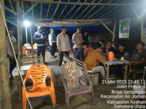 Cegah Gangguan Kamtibmas Personel Polsek Air Joman Patroli Skala Besar