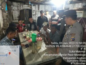 Personel Polsek Bandar Pasir Mandoge Gelar Patroli Skala Besar