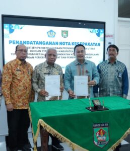Penandatanganan Nota Kesepakatan  Kanwil Ditjen Perbendaharaan Provsu dengan Pemerintah Kabupaten Asahan