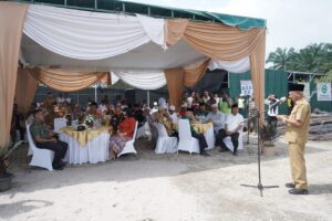 Bupati dan Wakil Bupati Asahan Letakkan Batu Pertama Pembangunan Menara Masjid Agung H. Achmad Bakrie Kisaran