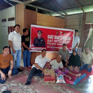 Menderita Strok 12 Tahun Sat Intelkam Polres Asahan Bagi Sembako