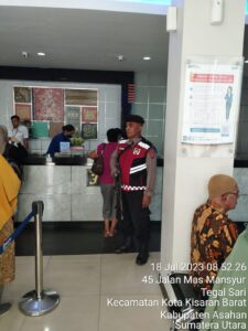 Personil Pam Obvit Sat Samapta Polres Asahan Pantau Pengamanan Obyek Vital