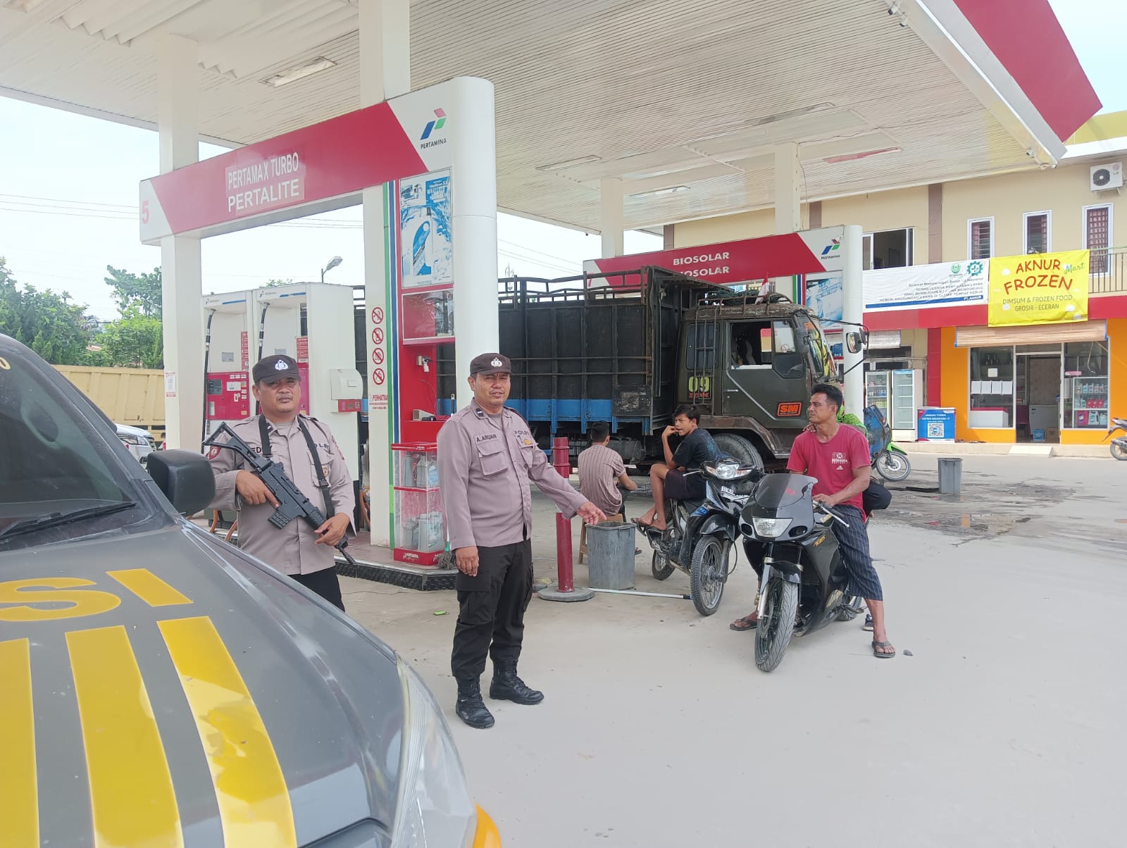 Berikan Rasa Nyaman Personil Polsek Air Joman Melaksanakan Patroli R4