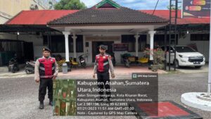 Personil Samapta Polres Asahan Laksanakan Patroli di Kantor Panwaslu dan Kantor KPU Asahan