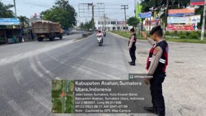 Berikan Rasa Aman dan Nyaman Personil Samapta Polres Asahan Gatur Lalin