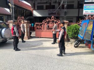 Berikan Rasa Aman dan Nyaman Anggota Sat Samapta Polres Asahan Patroli Gereja