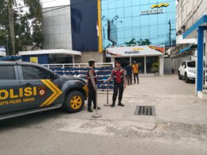 Sat Samapta Polres Asahan laksanakan patroli Perbankan cegah aksi kriminal