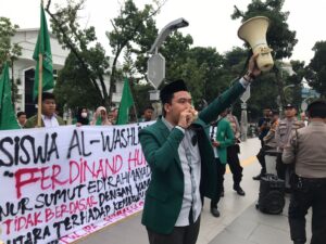 Ratusan Kader IPA dan HIMMAH SUMUT Aksi Kecam Ferdinand Hutahaean Yang Dianggap Telah Menghina Pemimpin Sumatera Utara