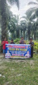 Cegah Karhutla Personel Polsek Kota Kisaran Gelar Sosialisasi
