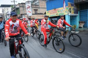 Sambut HUT RI ke-78 Bupati Asahan Ikuti FUN BIKE