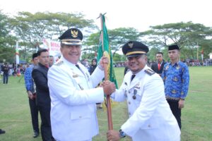 Wakil Bupati Asahan Pimpin Upacara Penurunan Bendera Merah Putih