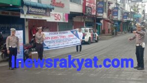 Satlantas Polres Asahan Sosialisasi Sandi Ops Zebra Toba 2023 kepada Masyarakat