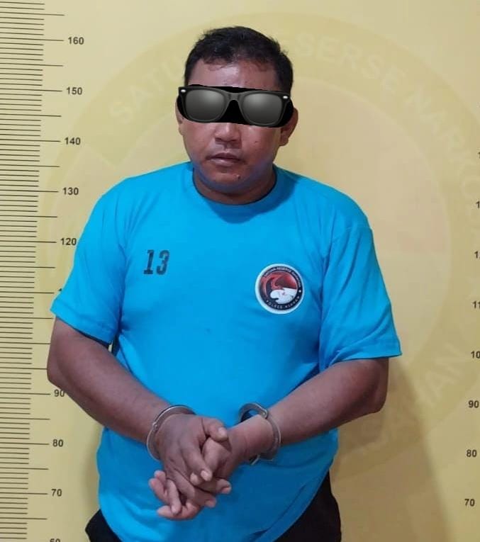 Personel Satreskrim Polsek Sei Kepayang Tagkap Residivis Narkoba