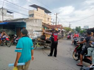 Personel Samapta Polres Asahan Cegah Laksanakan Strong Point Pagi
