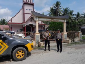 Personel Polsek Air Joman Laksanakan Ceramah dan Edukasi di Gereja HKBP Punggulan