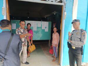 Berikan Rasa Nyaman Beribadah Personel Polsek Sei Kepayang PAM Gereja