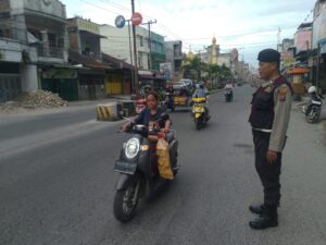 Personel Samapta Polres Asahan Gatur Pagi