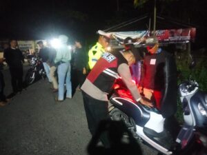 Untuk Mencegah Tindak Kejahatan Anggota Polsek Bandar Pasir Mandoge Tingkatkan Patroli Malam Hari