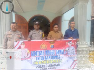 Jaga Kondusifitas Personel Polsek Air Batu Laksanakan Gerakan Khotbah Minggu Damai