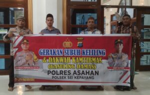 Polsek Sei Kepayang Sampaikan Pesan-Pesan Kamtibmas