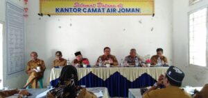 Personel Polsek Air Joman Polres Asahan menghadiri Rapat Kordinasi