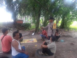Ujudkan Pemilu Damai Bhabinkamtibmas Polsek Simpang Empat Laksanakan  Cooling System