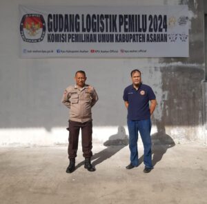 Wujud Pemilu Damai Polres Asahan Berikan Pengamanan di Gudang Logistik