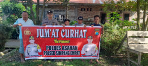 Jalin Komunikasi Yang Baik Kanit Binmas Polsek Simpang Empat Gelar Jumat Curhat