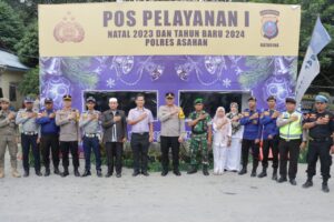Jelang Nataru Kapolres dan PJU Polres Asahan Cek Pos Pelayanan