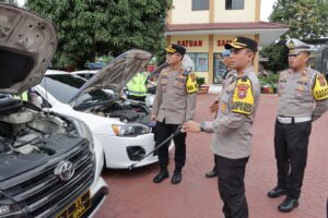 Kapolres Asahan Cek Ranmor Dinas Polri