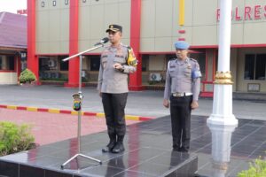Pimpin Apel Pagi, Kapolres  Ingatkan Personel Tetap Solid Bekerja Dengan Baik dan Ikhlas Melayani Masyarakat