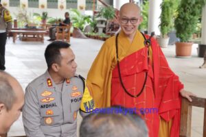 Kapolres Asahan Bersama Bupati dan Unsur Forkopimda Cek Pengamanan Vihara dan Klenteng di Perayaaan Imlek 2024