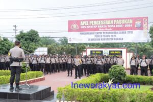 Kapolres Asahan Pimpin Apel Pergeseran Pasukan untuk Pam TPS