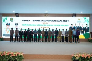 KABAG SDM POLRES ASAHAN MENGHADIRI ACARA PELANTIKAN PIMPINAN BAZNAS KABUPATEN ASAHAN PERIODE 2024-2029