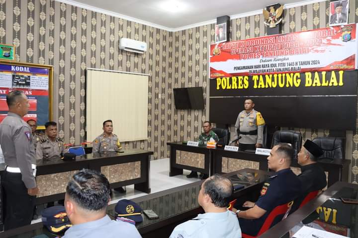 Kapolres Tanjung Balai Pimpin Rapat Lintas Sektoral Ops Ketupat Toba 2024, Ingatkan yang Hadir Tetap Kordinasi