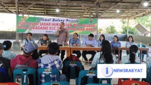 Polsek Tigapanah Gelar Sosialisasi Sadar Hukum dan Bela Negara di Desa Sukadame