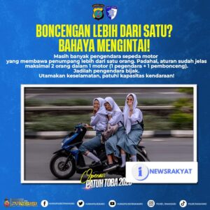 Boncengan Lebih dari Satu? Bahaya Mengintai!Satlantas Polres Tanah Karo Imbau Pengendara Tertib dan Peduli Keselamatan