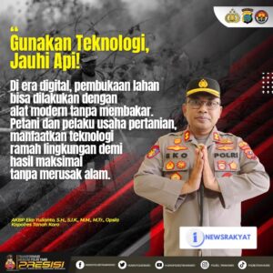 Kapolres Tanah Karo Tegas: Jangan Buka Lahan dengan Membakar, Saatnya Beralih ke Teknologi