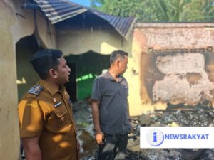 Camat Dan Kades Langsung Tinjau Lokasi Rumah Warga Desa Persatuan Ludes Dilalap Si Jago Merah “Begini Ceritanya”