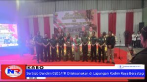Sertijab Dandim 0205/ TK Dari Letkol Inf Ahmad Afriyan Rangkuti Kepada Inf Robet B .Herdian Panjaitan di Lapangan Kodim Raya Berastagi