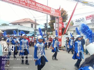 SMK Negeri 1 Kacaribu Memeriahkan HUT Kemerdekaan RI ke-80 Di Stadiun Lapangan Samura. 