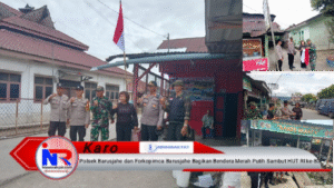 Polsek Barusjahe dan Forkopimca Barusjahe Bagikan Bendera Merah Putih Sambut HUT RI ke-80Barusjahe,