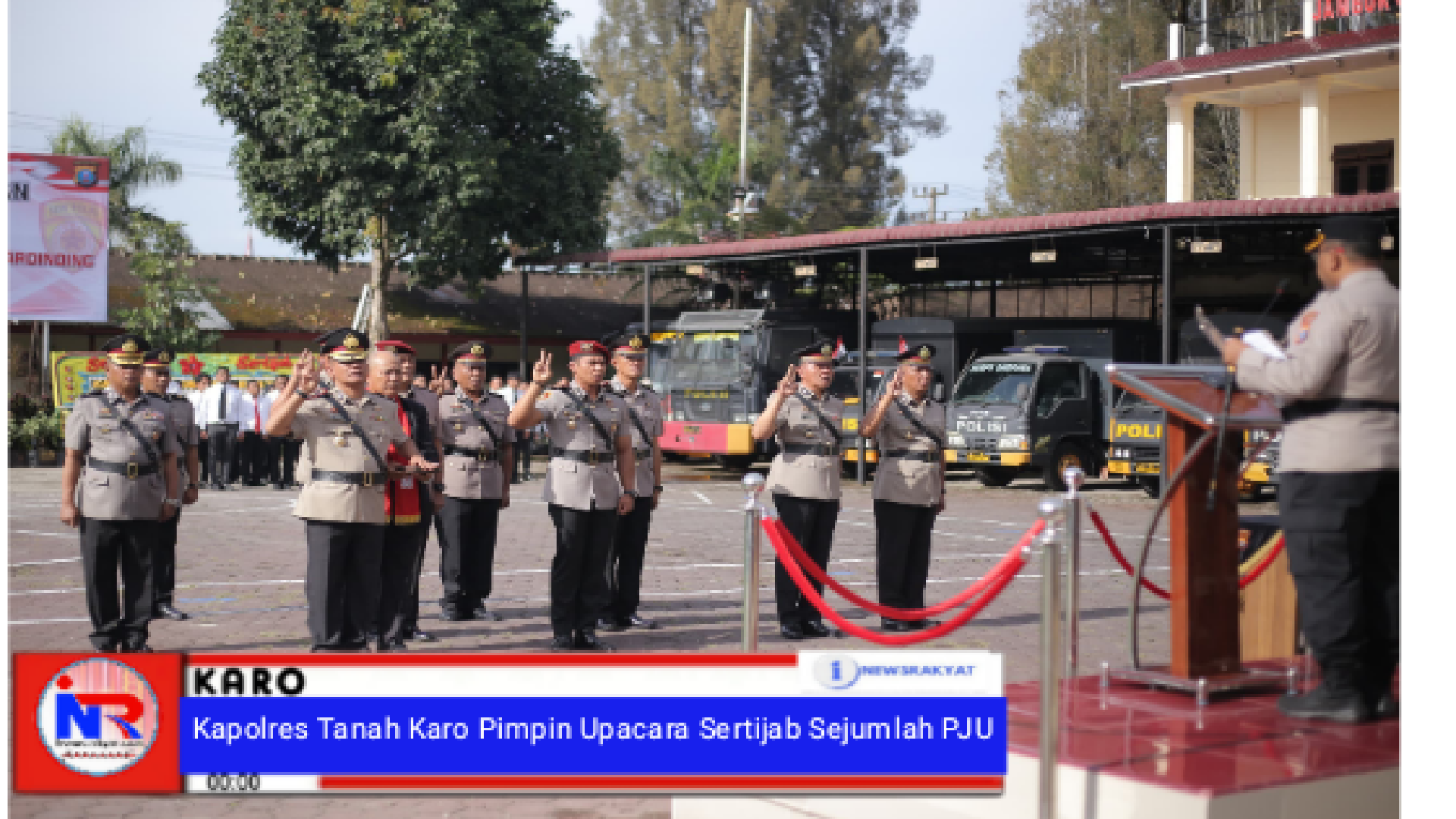 Kapolres Tanah Karo Pimpin Upacara Sertijab Sejumlah PJU Kabanjahe,
