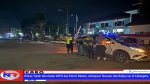 Polres Tanah Karo Gelar KRYD dan Patroli Malam, Antisipasi Tawuran dan Balap Liar di